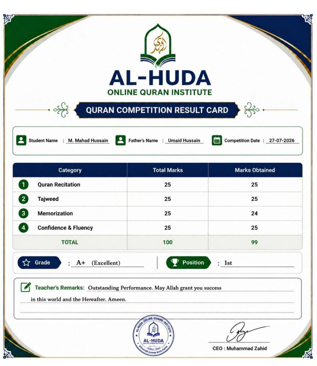 M Mahad Hussain
