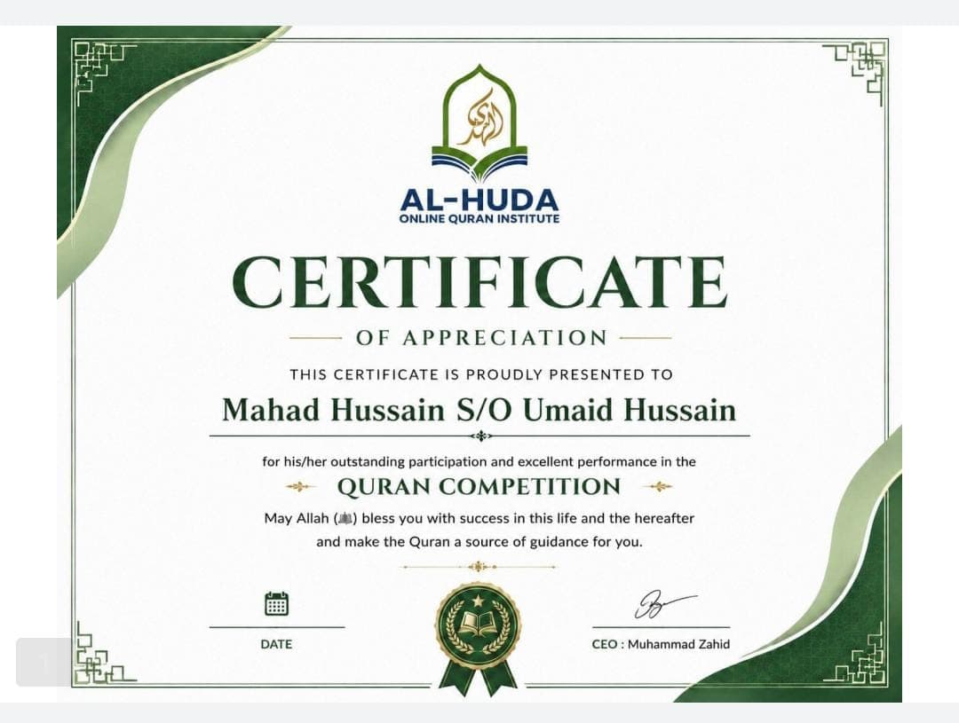 M Mahad Hussain
