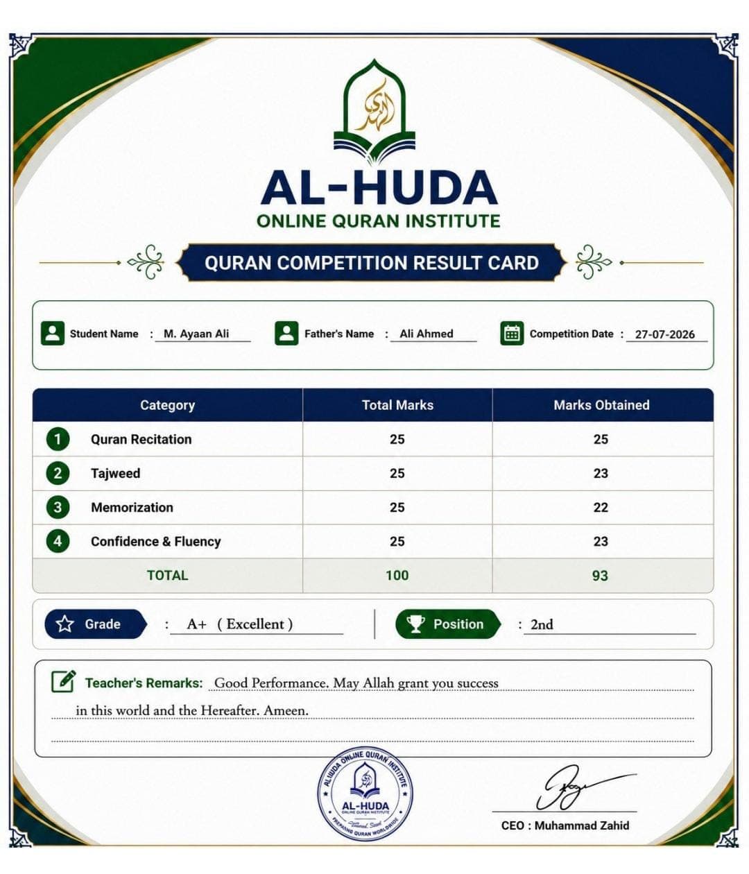 M Ayaan Ali
