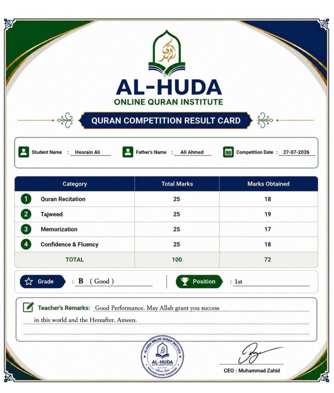 Hoorain Ali